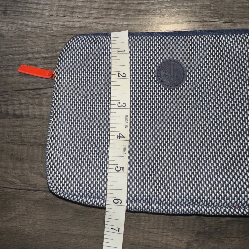 Air France Blue White Fabric Cosmetic Toiletry‎ Empty Travel Bag